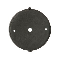 Runde Deckenrosette aus schwarzem Leder