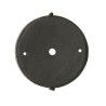 Runde Deckenrosette aus schwarzem Leder