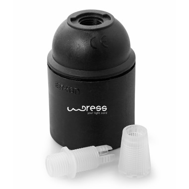 Portalampada in pelle color miele