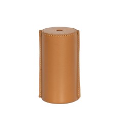 Portalampada in pelle color miele