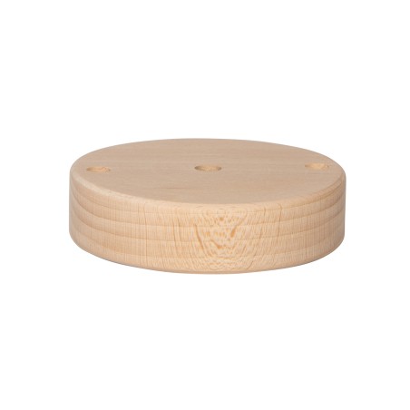 Runde Deckenrosette aus lackierbarem Holz