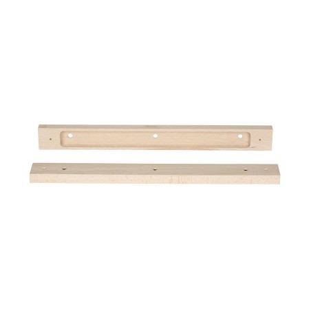 Rosone in legno rettangolare con 3 fori verniciabile