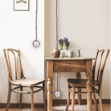 Interrupteur/Déviateur rotatif en porcelaine blanche