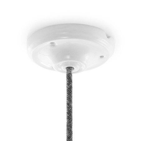 Pavillon vintage en porcelaine blanche