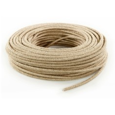 Rundes, textilummanteltes Elektrokabel in Jute 2