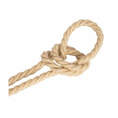 Geflochtenes, textilummanteltes Elektrokabel in Jute mit natürlicher Optik 2