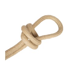 Rundes, textilummanteltes Elektrokabel aus Rohgarn in Jute im nautischen Stil 2