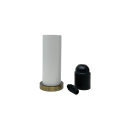 Lampenfassung aus Metall in Weiß und Messing 2