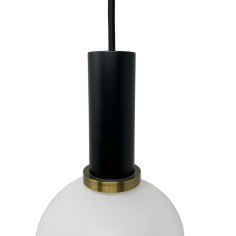 Portalámparas de metal negro y latón