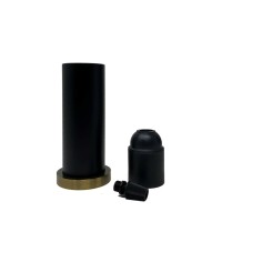 Lampenfassung aus Metall in Schwarz und Messing 2