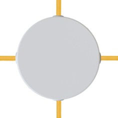 Rosetón de metal blanco Ø 100 mm.