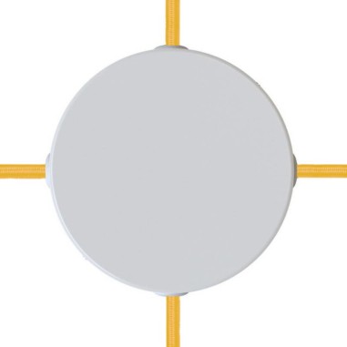 Rosone in metallo bianco Ø 100 mm.