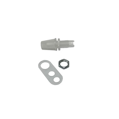 Rosetón semiesférico de metal cromado