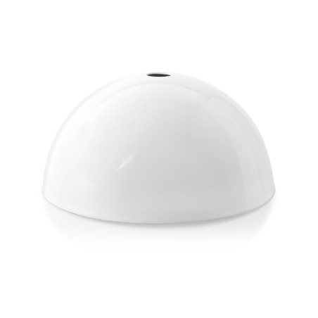 Rosetón semiesférico de metal blanco