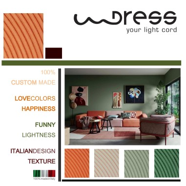 CABLE TEXTIL REDONDO DE COLOR