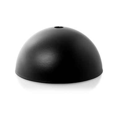 Rosetón semiesférico de metal negro Ø 100 mm