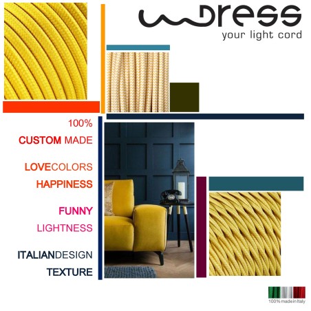 CAVO TESSILE TRECCIATO GIALLO