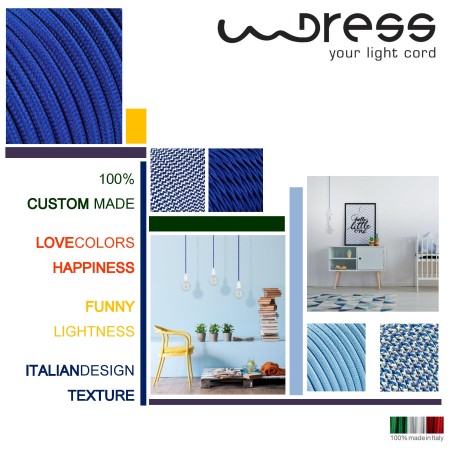 CAVO TESSILE TRECCIATO BLU