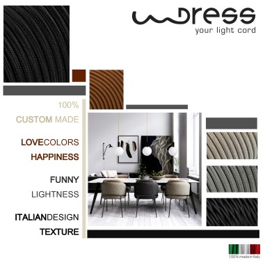 CABLE TEXTIL TRENZADO NEGRO