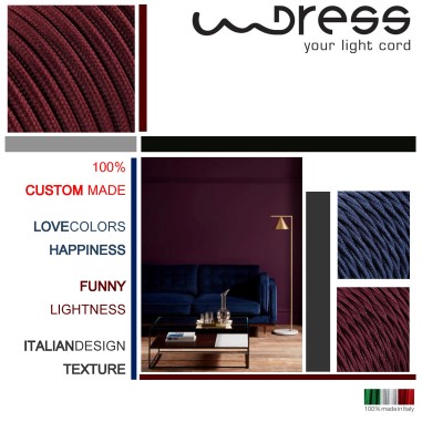 Cable eléctrico trenzado revestido con tejido jeans