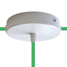 Rosetón de metal blanco