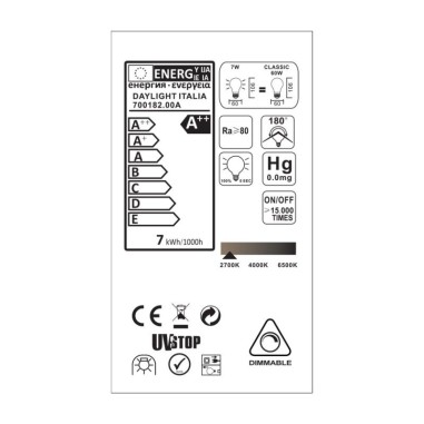 Lampadina a Led goccia A60 con mezza sfera rame