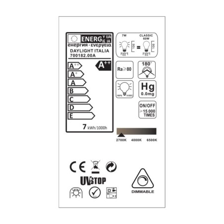 Lampadina a Led goccia A60 con mezza sfera rame