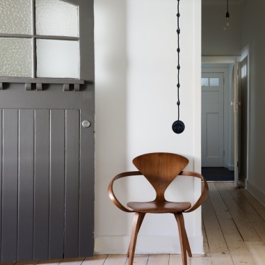 Inverseur rotatif en porcelaine noir avec bouton