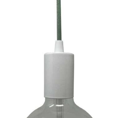 Portalámparas de metal blanco