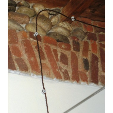 Isolateur en porcelaine blanc - Installations apparentes vintage