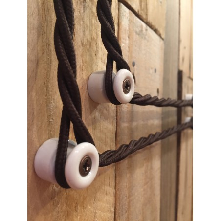 Isolateur en porcelaine blanc - Installations apparentes vintage