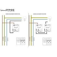 Drehschalter/Wechselschalter aus weißem Porzellan mit Schlitz und Holzsockel aus naturbelassenem, lackierbarem Holz 2
