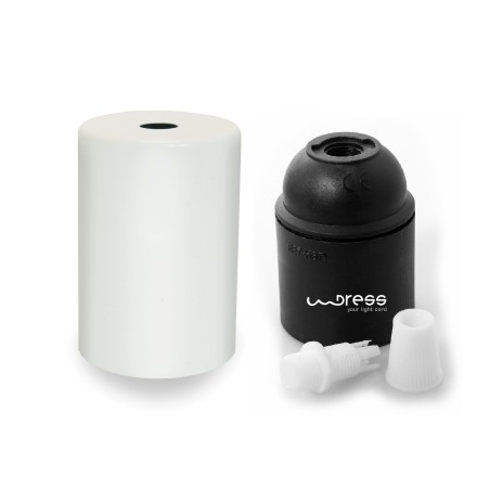 Portalámparas de metal blanco