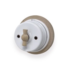 Invertidor giratorio en porcelana blanca