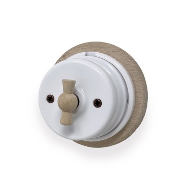 Invertidor giratorio en porcelana blanca