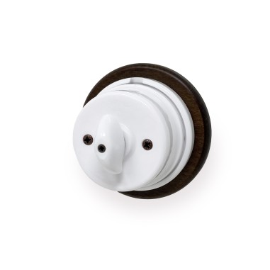 Conmutador rotativo de porcelana blanca