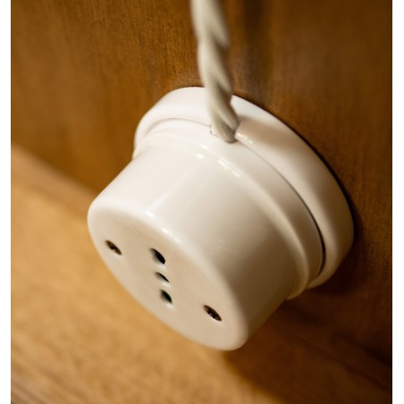 Presa bipasso in porcellana - Accessori illuminazione in porcellana
