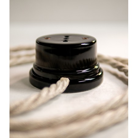 PRESA BIPASSO IN PORCELLANA NERA