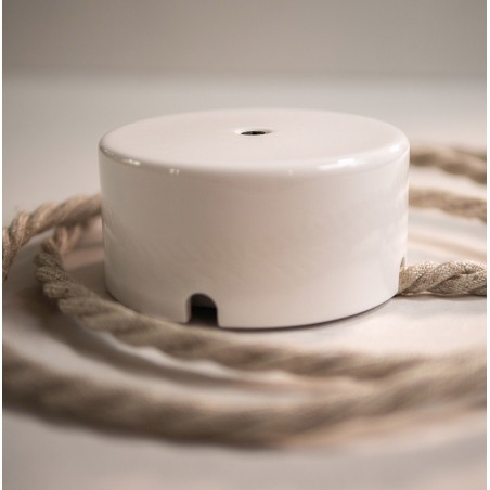 Boîte de dérivation en porcelaine blanche - Accessori illuminazione in porcellana