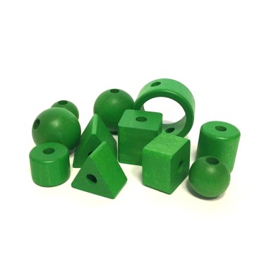 formes géométriques en bois vert
