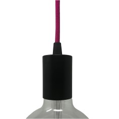 Portalámparas de metal negro