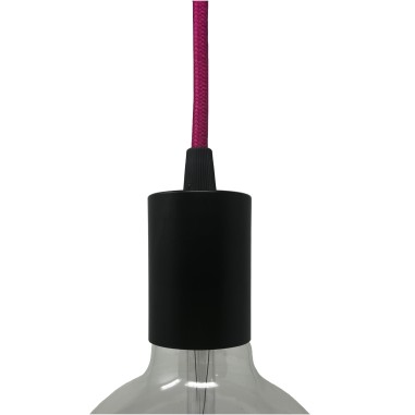 Portalámparas de metal negro