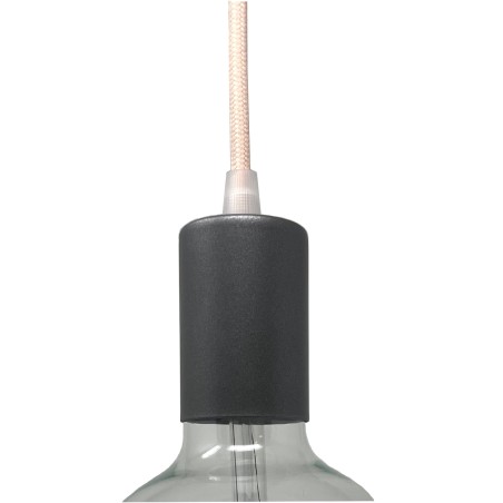 DOUILLE EN MÉTAL GRIS FER - accessoires d’éclairage - pavillons - douilles