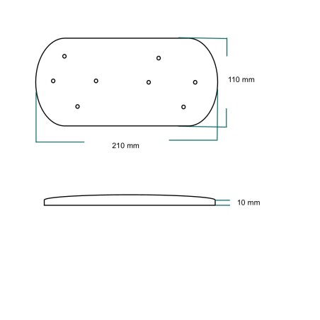 Base de madera nogal