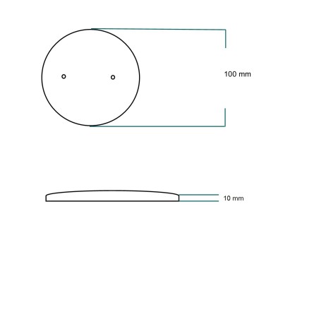 Base de madera barnizable Ø 100 mm