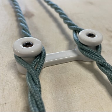 Doppelter Isolator aus Porzellan - Beleuchtungszubehör aus Porzellan