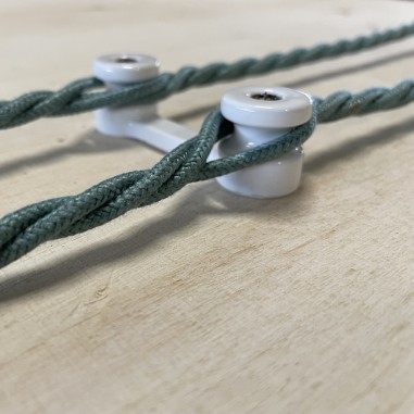 Doppelter Isolator aus Porzellan - Beleuchtungszubehör aus Porzellan