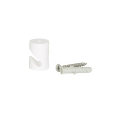 Descentrador de plástico blanco para la fijación en pared o techo