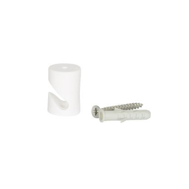 Descentrador de plástico blanco para la fijación en pared o techo