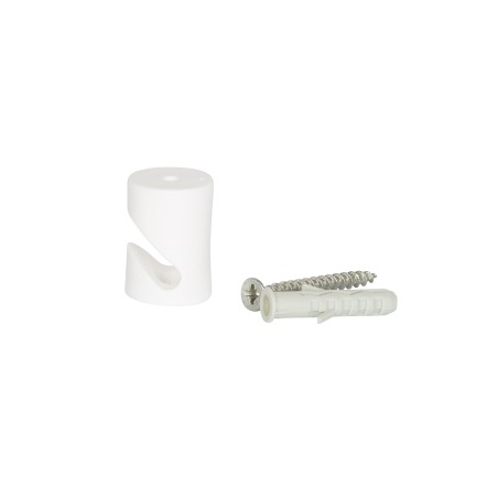 Descentrador de plástico blanco para la fijación en pared o techo
